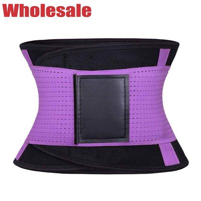 Correa sólida púrpura de encargo de Corset Neoprene Sweat del instructor de la cintura para la pérdida gorda