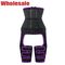 Púrpura negra 3 en 1 cintura Cincher del tamaño extra grande de la cintura y del condensador de ajuste del muslo